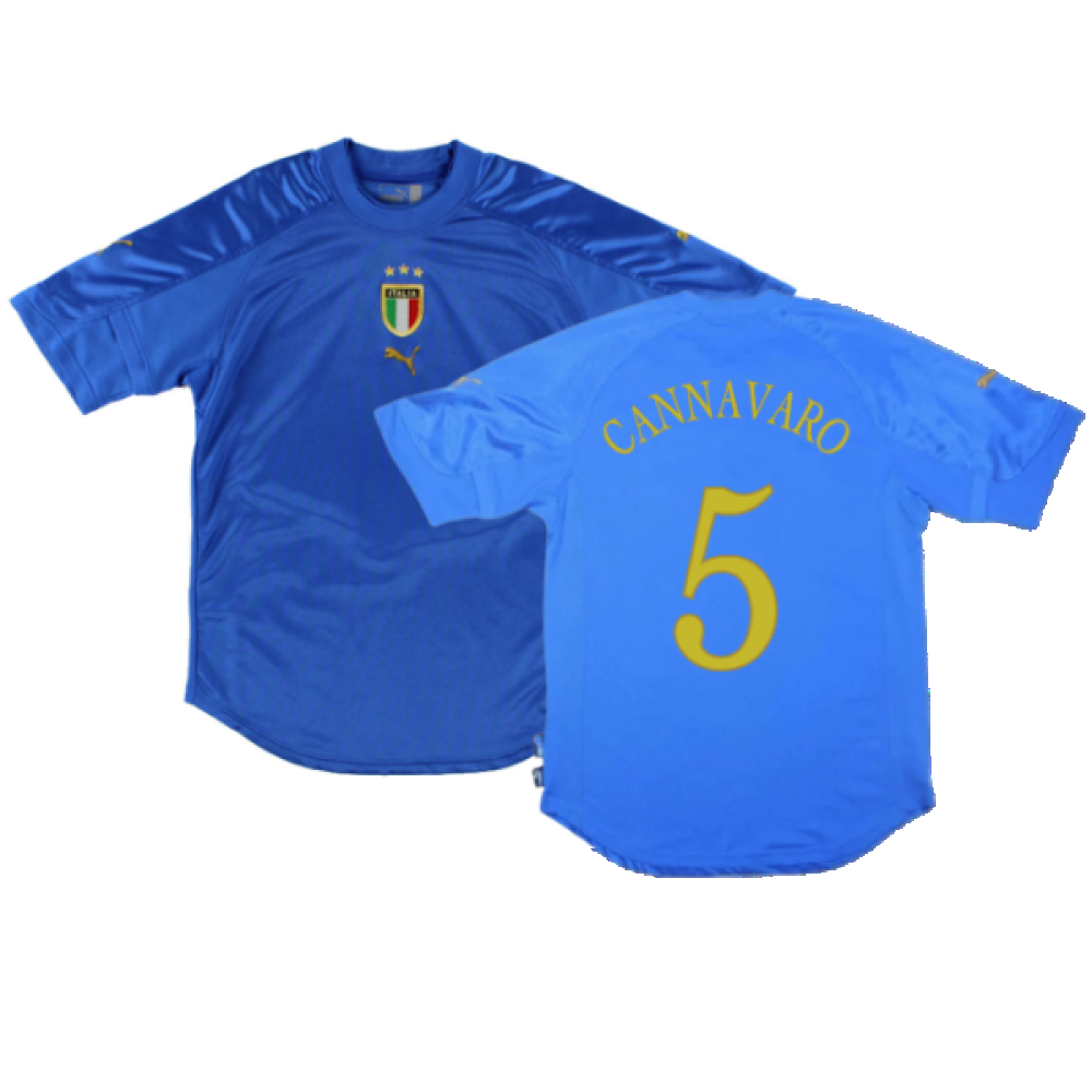 Italy 2004-06 Home Shirt (S) (Good) (Cannavaro 5)_0