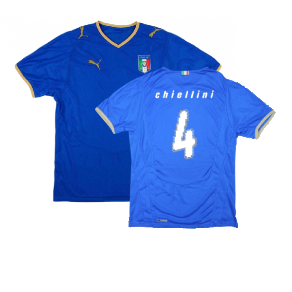 Italy 2008-09 Home Shirt (Good) (Chiellini 4)_0