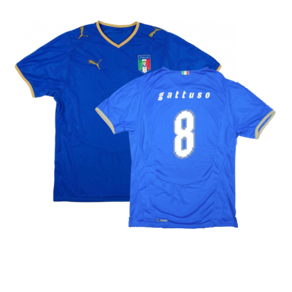 Italy 2008-09 Home Shirt (Good) (Gattuso 8)_0