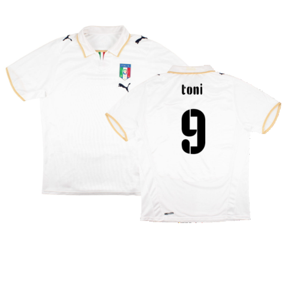 Italy 2008-09 Away Shirt (L) (Very Good) (Toni 9)_0