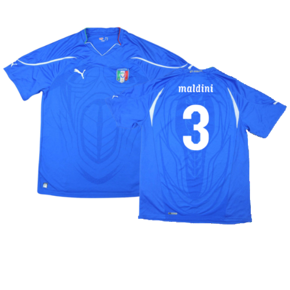 Italy 2010-11 Home Shirt (XL) (Very Good) (Maldini 3)_0