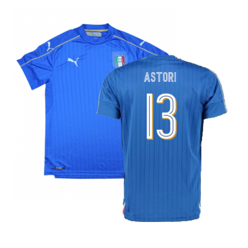 Italy 2016-17 Home Shirt (L) (Excellent) (Astori 13)_0