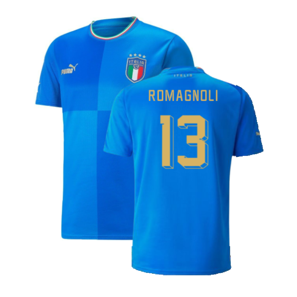 Italy 2022-23 Home Shirt (2XL) (Very Good) (ROMAGNOLI 13)_0