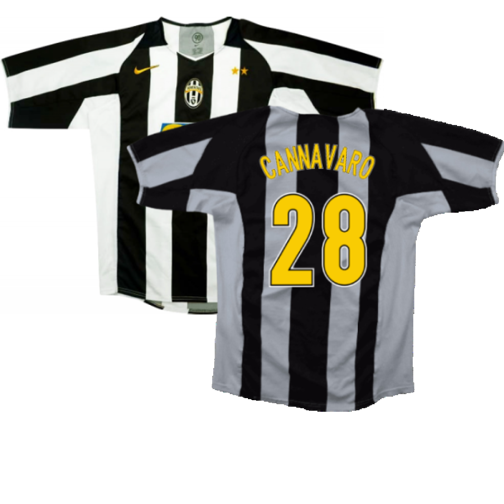 Juventus 2004-05 Home Shirt (XL) (Good) (Cannavaro 28)_0