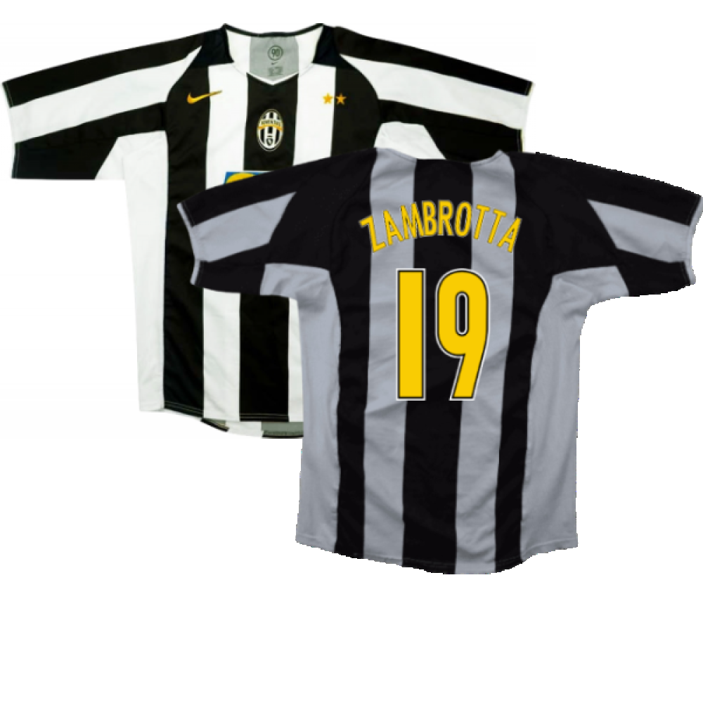 Juventus 2004-05 Home Shirt (XL) (Excellent) (Zambrotta 19)_0