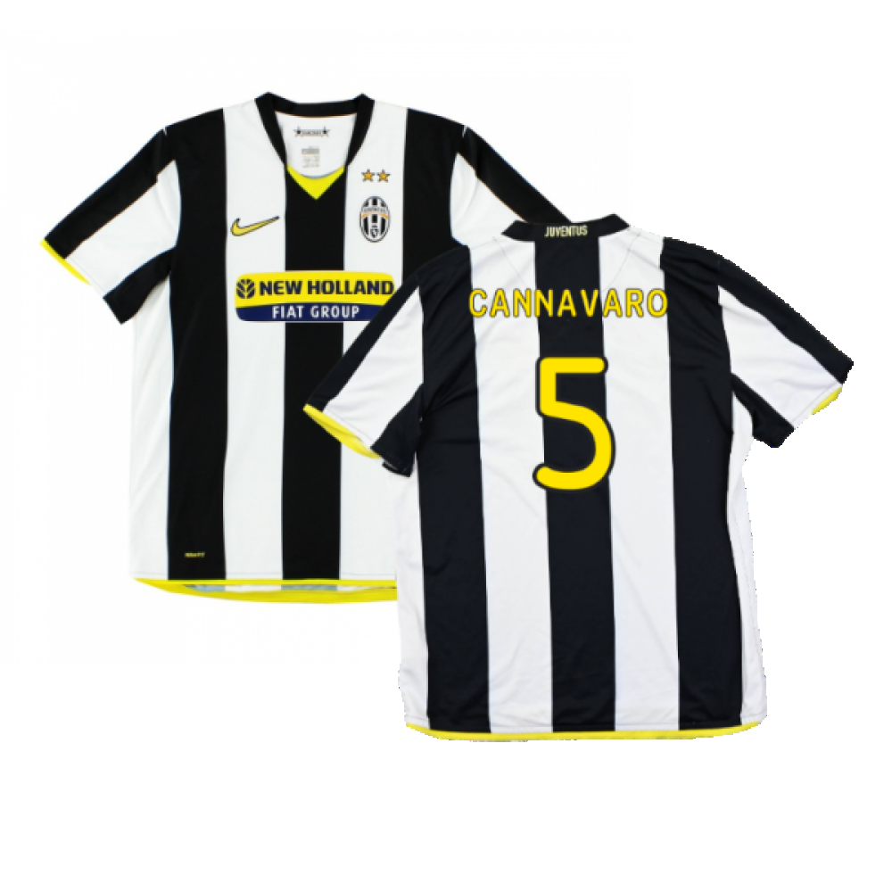 Juventus 2008-09 Home Shirt (XL) (Excellent) (Cannavaro 5)_0