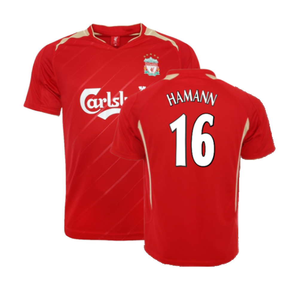 Liverpool 2005-06 Retro European Home Shirt (L) (HAMANN 16) (Excellent)_0