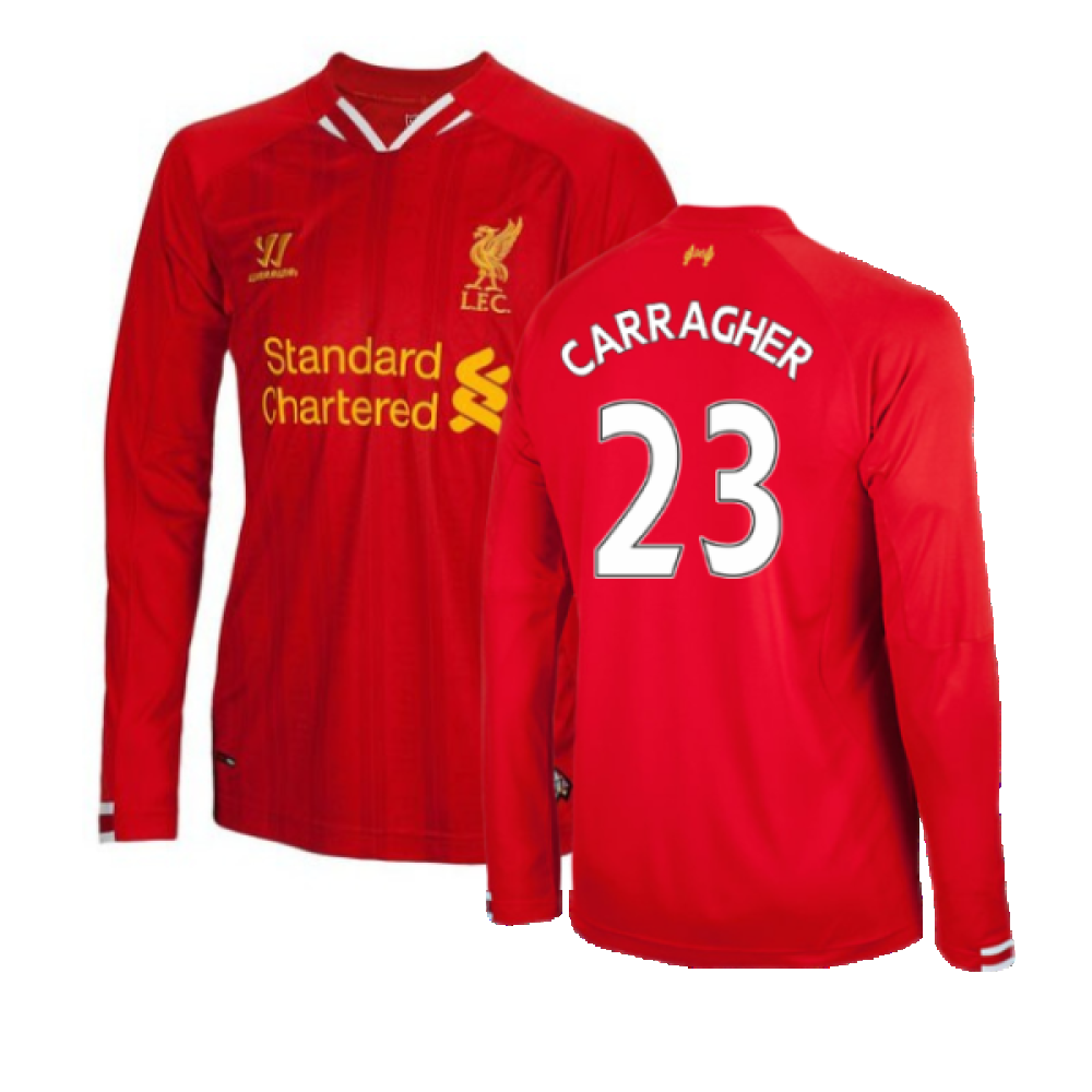 Liverpool 2013-14 Home Long Sleeve Shirt (XL) (Excellent) (CARRAGHER 23)_0