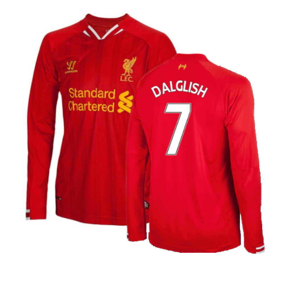 Liverpool 2013-14 Home Long Sleeve Shirt (XL) (Excellent) (DALGLISH 7)_0