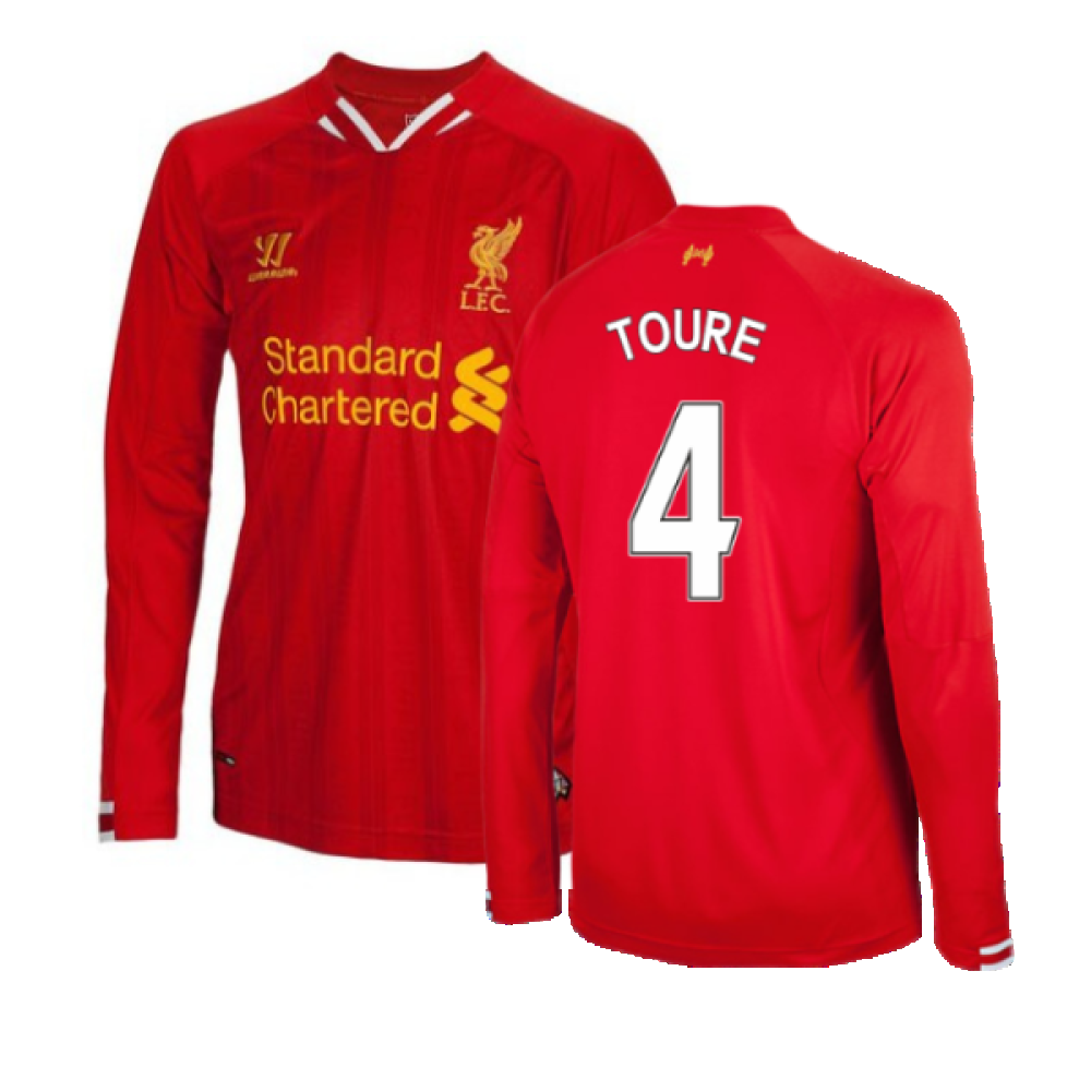 Liverpool 2013-14 Home Long Sleeve Shirt (XL) (Excellent) (TOURE 4)_0