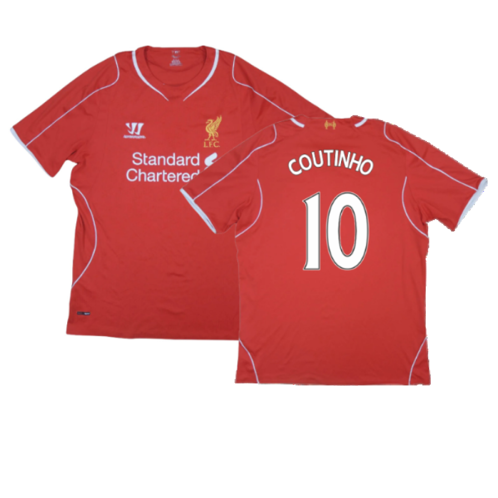 Liverpool 2014-15 Home Shirt (Excellent) (COUTINHO 10)_0