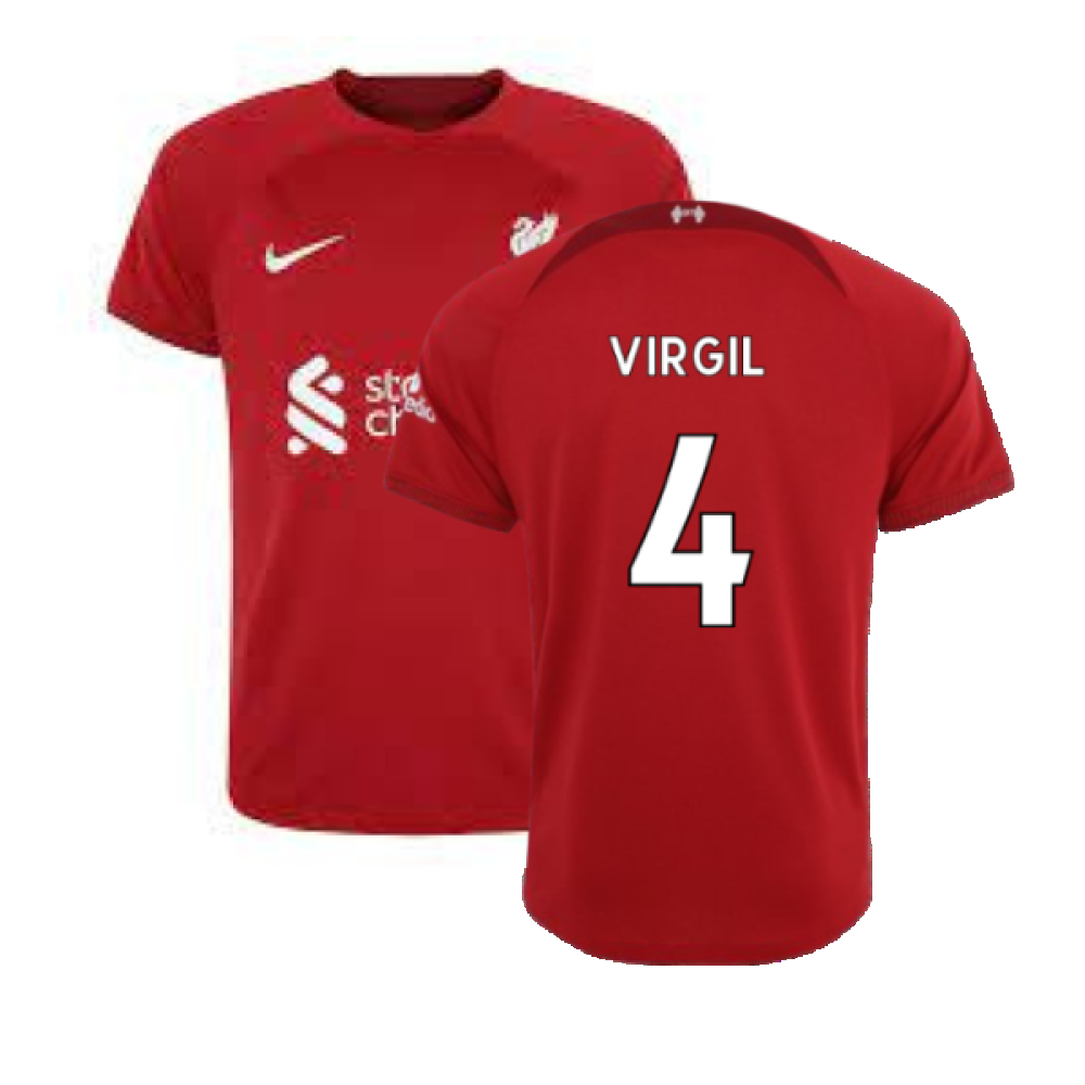 Liverpool 2022-23 Home Shirt (S) (Excellent) (VIRGIL 4)_0