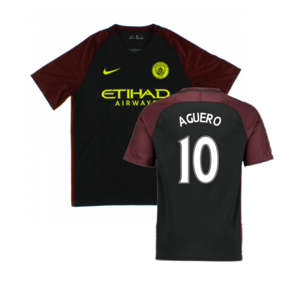 Manchester City 2016-17 Away Shirt (XLB) (Mint) (Aguero 10)_0