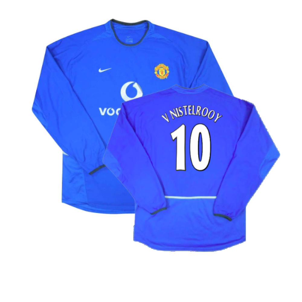 Manchester United 2002-03 Long Sleeve Third Shirt (Excellent) (V Nistelrooy 10)_0