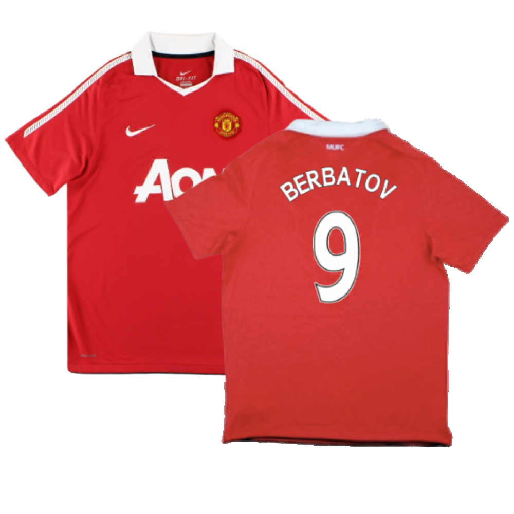 Manchester United 2010-11 Home Shirt (S) (Very Good) (Berbatov 9)_0