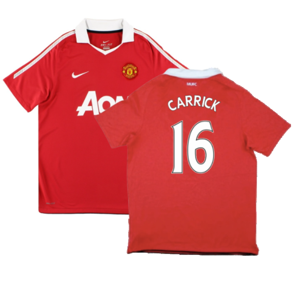 Manchester United 2010-11 Home Shirt (S) (Good) (Carrick 16)_0