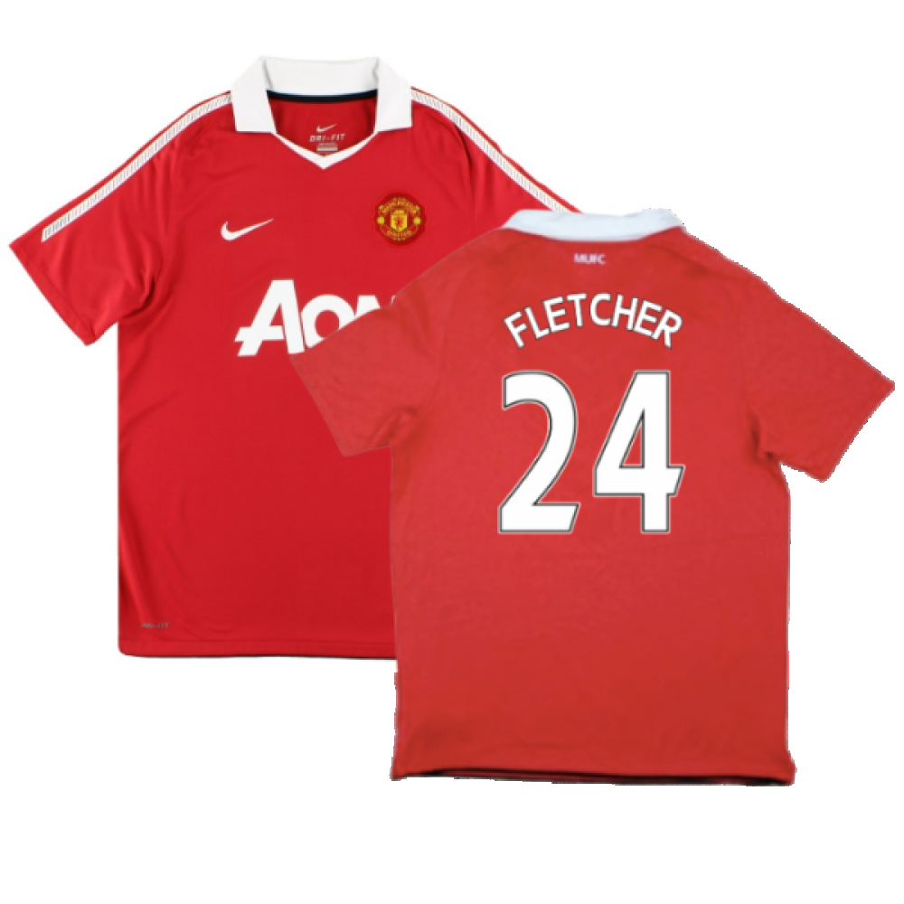 Manchester United 2010-11 Home Shirt (S) (Good) (Fletcher 24)_0