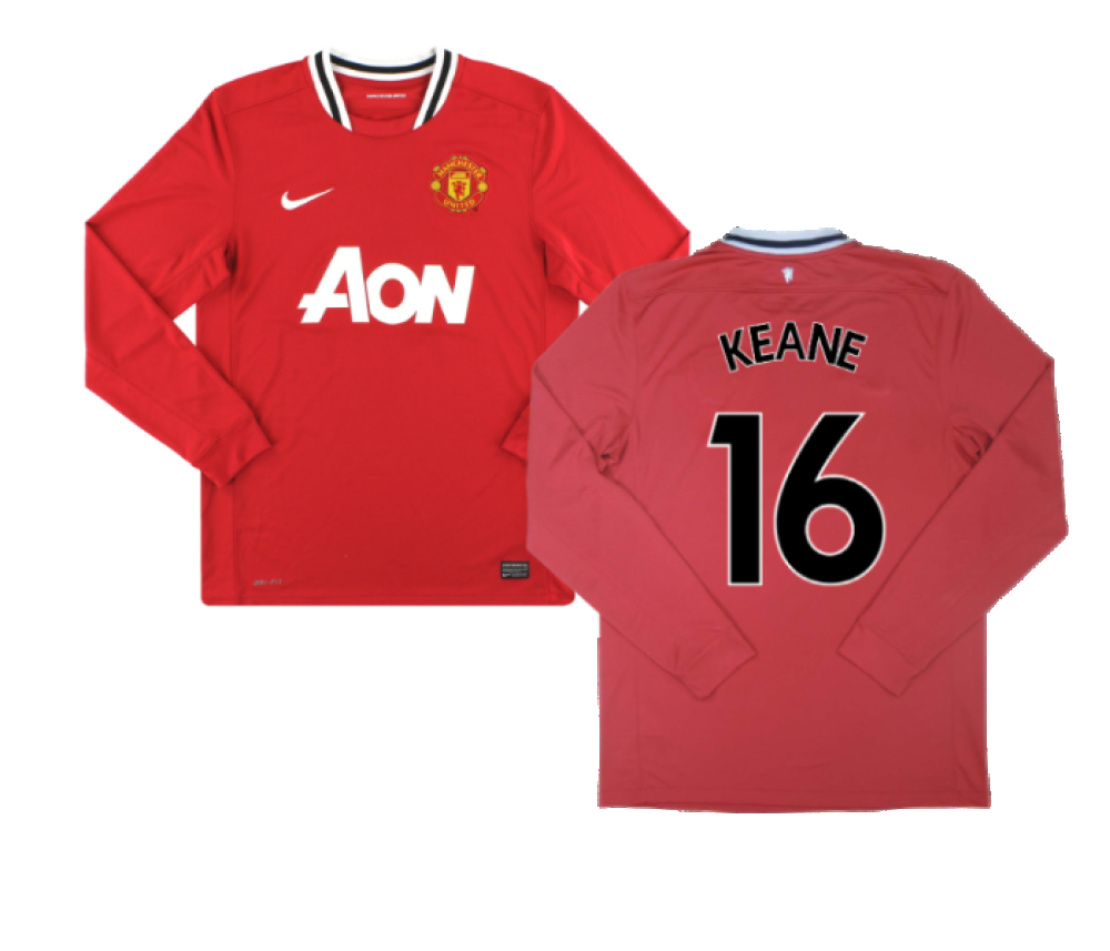 Manchester United 2011-12 Home Long Sleeve Shirt (M) Rooney #10 (Excellent) (KEANE 16)_0