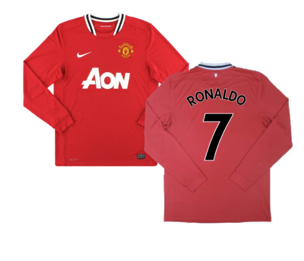 Manchester United 2011-12 Home Long Sleeve Shirt (M) Rooney #10 (Excellent) (RONALDO 7)_0