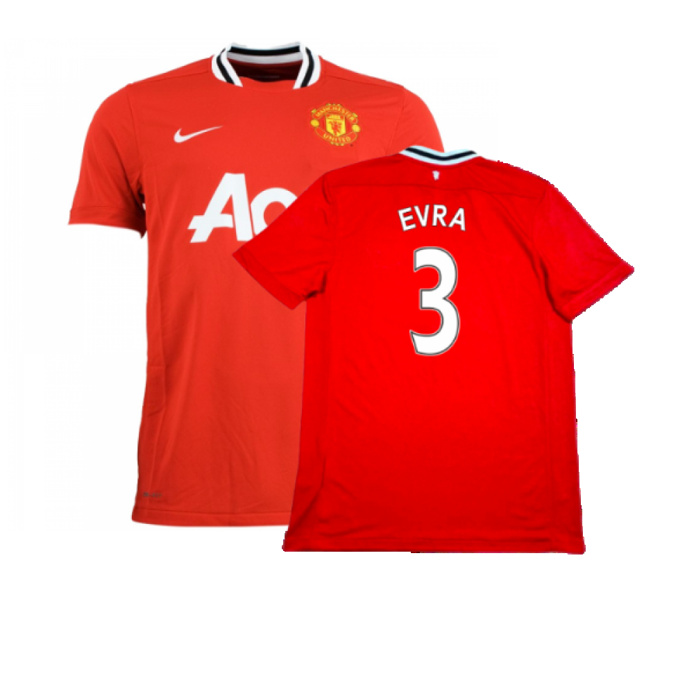 Manchester United 2011-12 Home Shirt (L) (Excellent) (Evra 3)_0