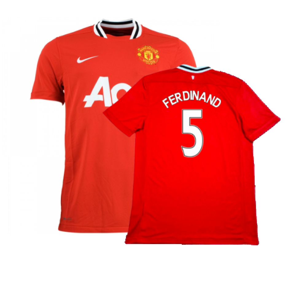 Manchester United 2011-12 Home Shirt (Very Good) (Ferdinand 5)_0