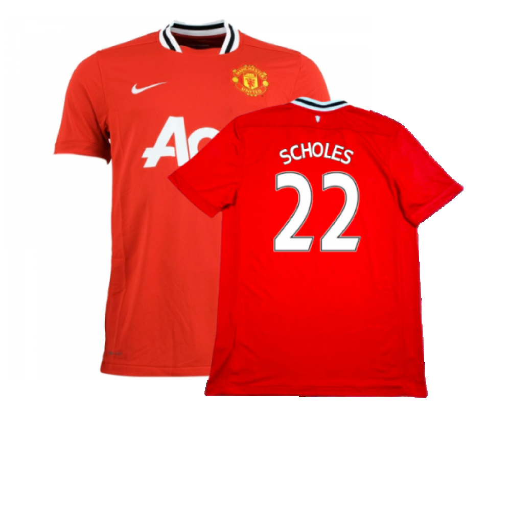 Manchester United 2011-12 Home Shirt (Very Good) (Scholes 22)_0