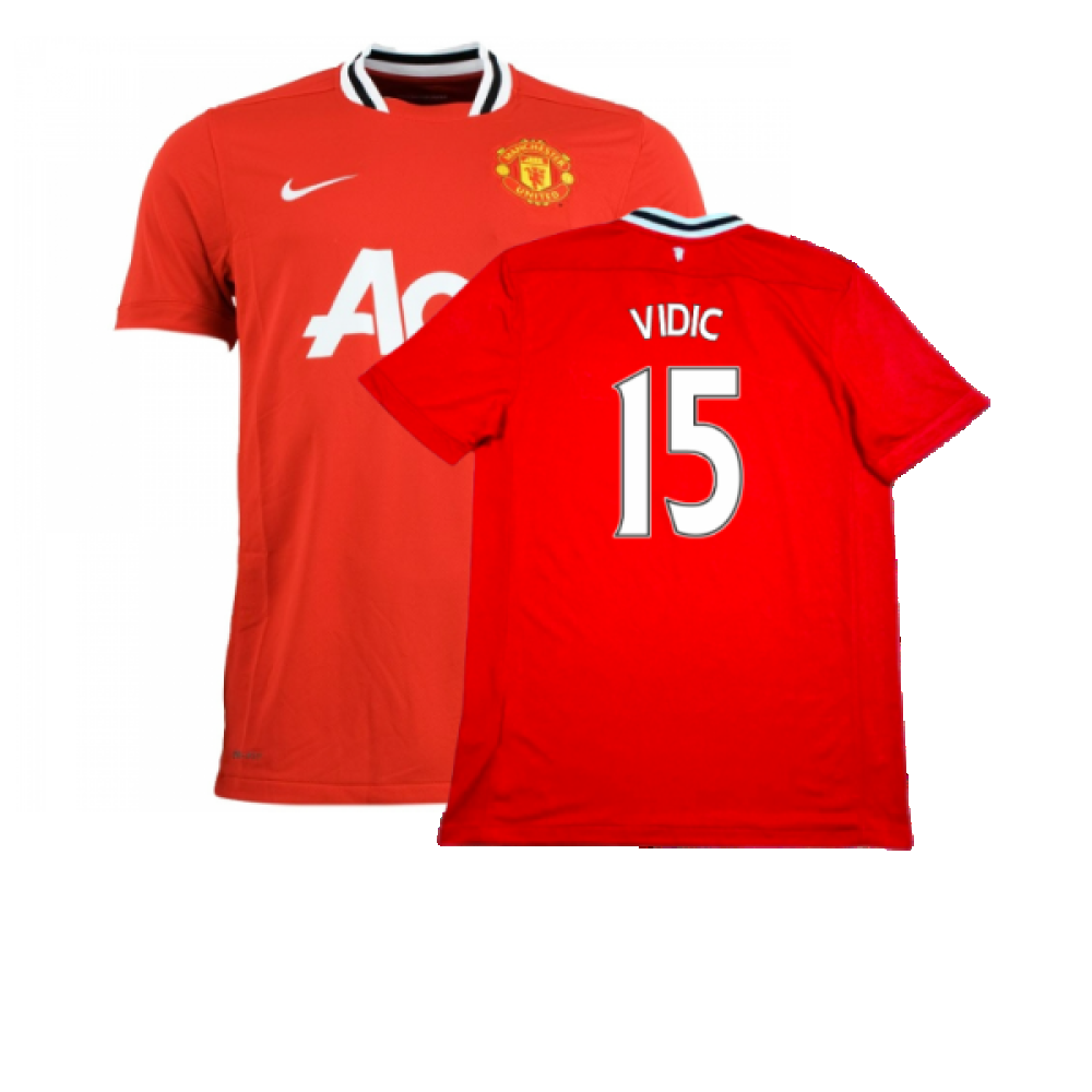 Manchester United 2011-12 Home Shirt (Very Good) (Vidic 15)_0