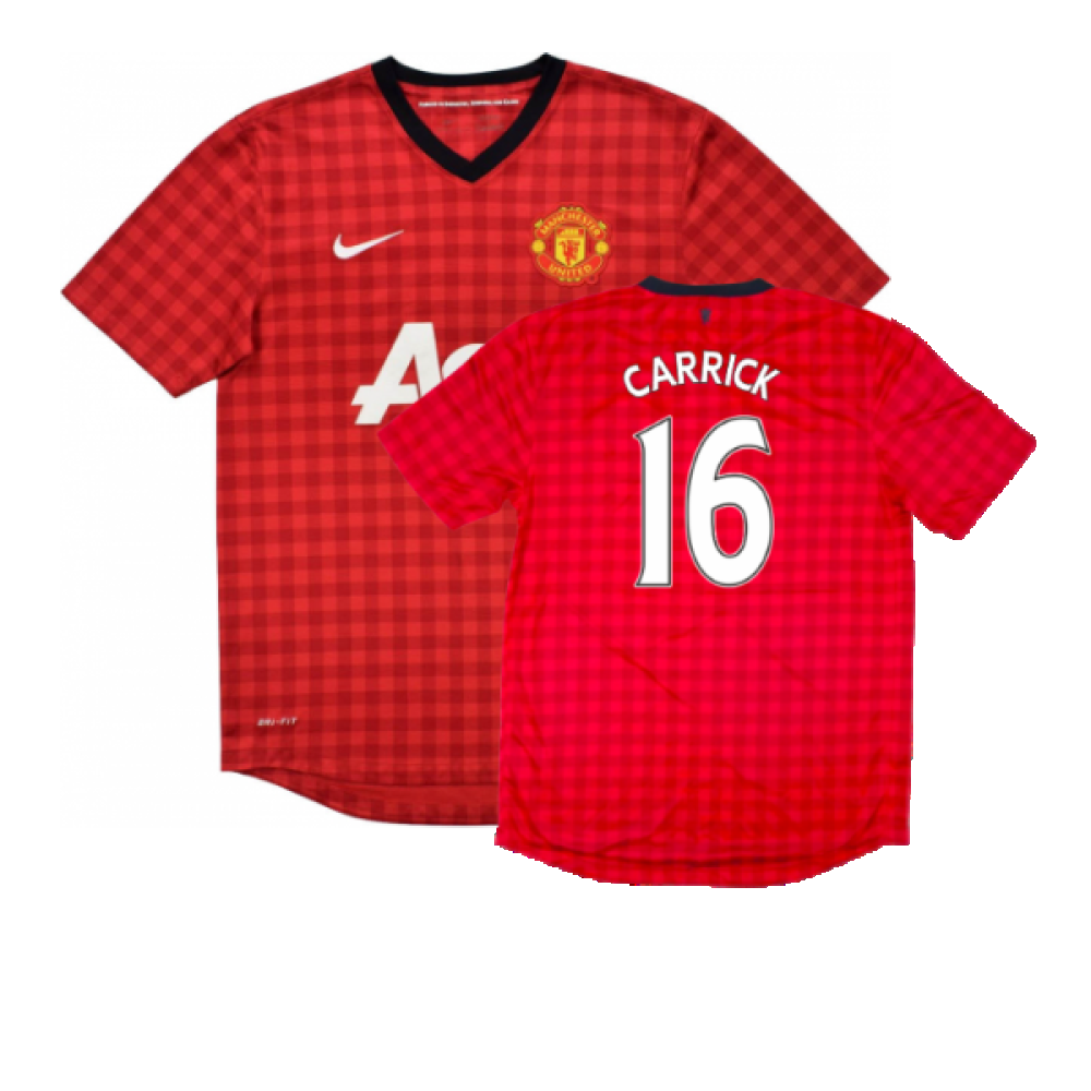 Manchester United 2012-13 Home Shirt (S) (Good) (Carrick 16)_0