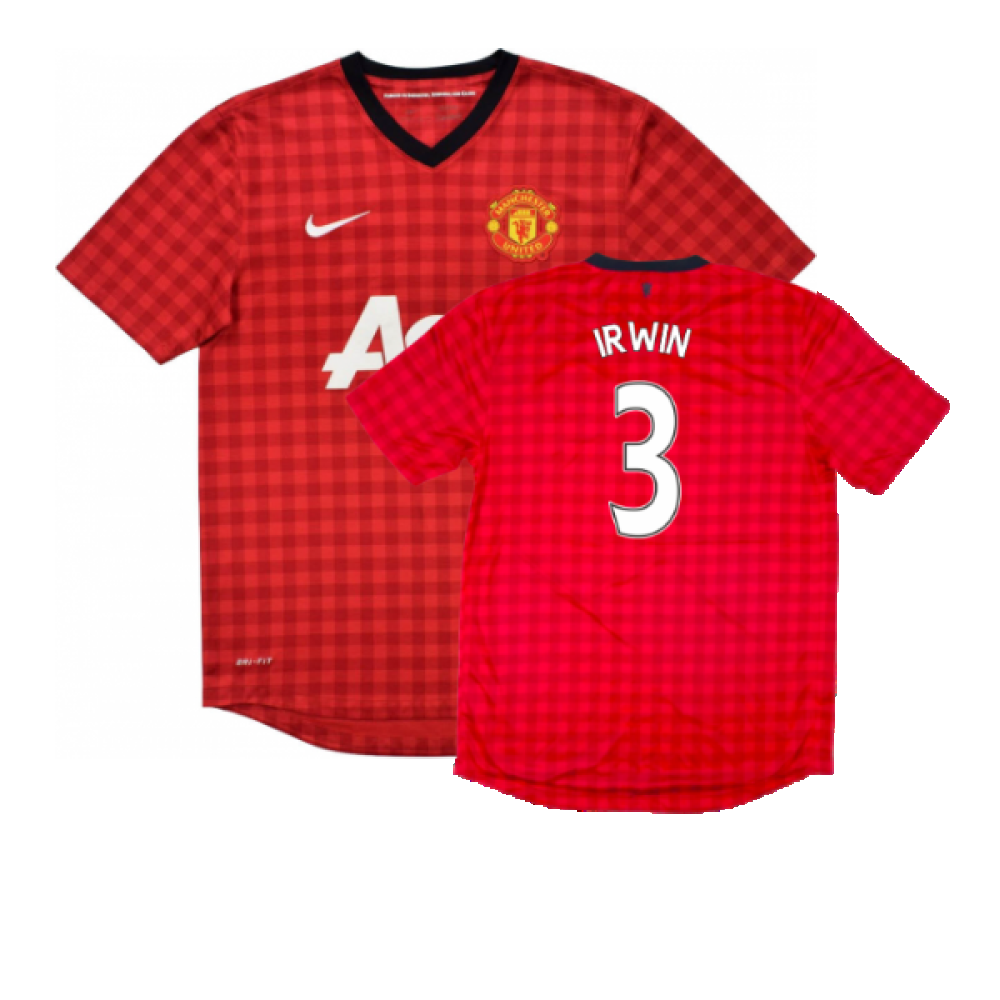 Manchester United 2012-13 Home Shirt (S) (Good) (Irwin 3)_0