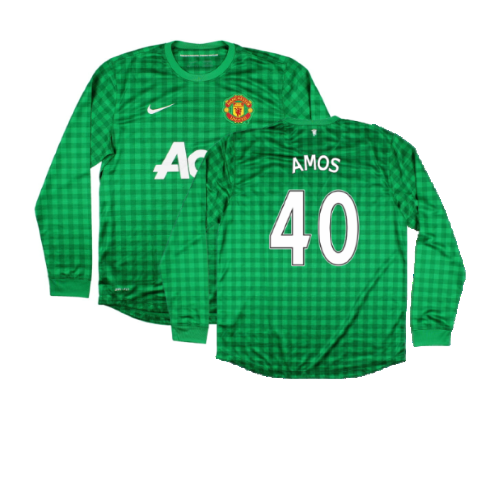 Manchester United 2012-13 Home GK Shirt (S) (Excellent) (Amos 40)_0