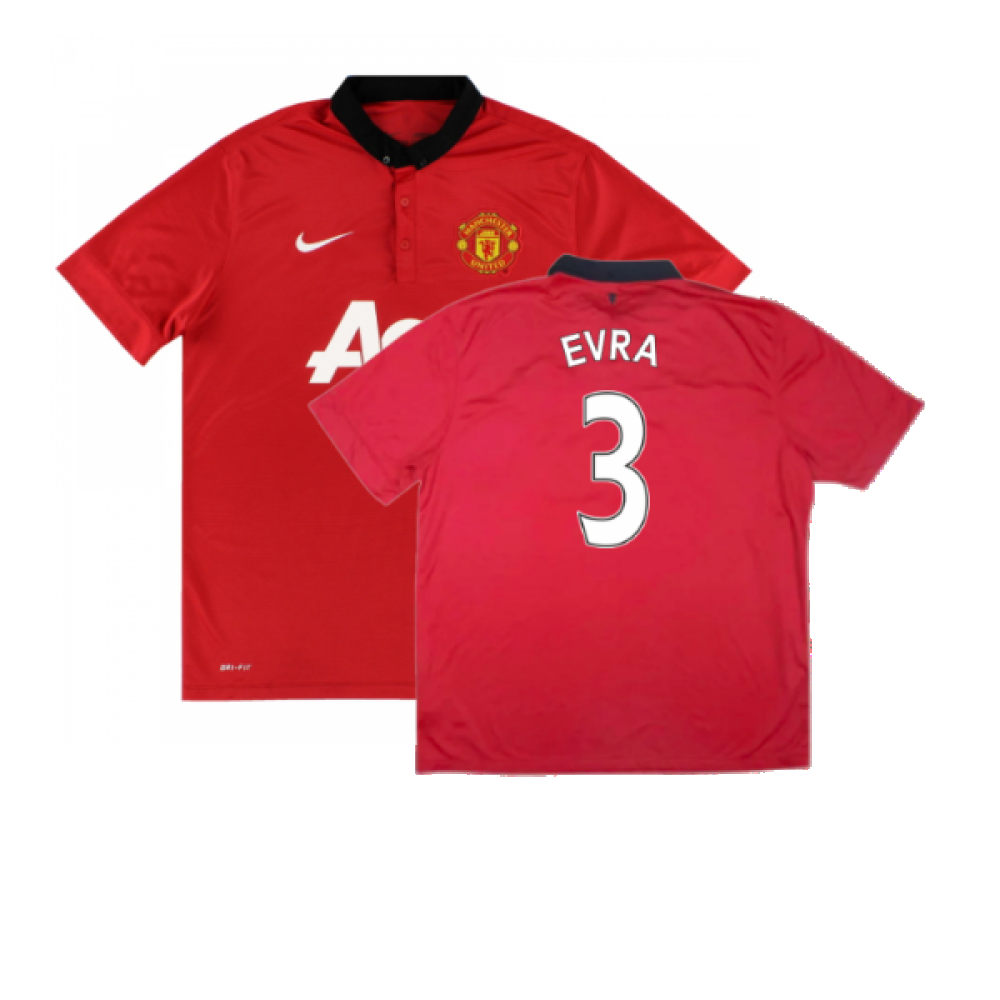 Manchester United 2013-14 Home (Excellent) (Evra 3)_0