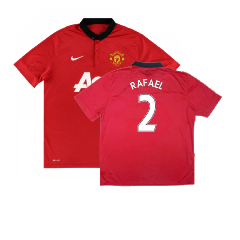 Manchester United 2013-14 Home (XL) (Excellent) (Rafael 2)_0