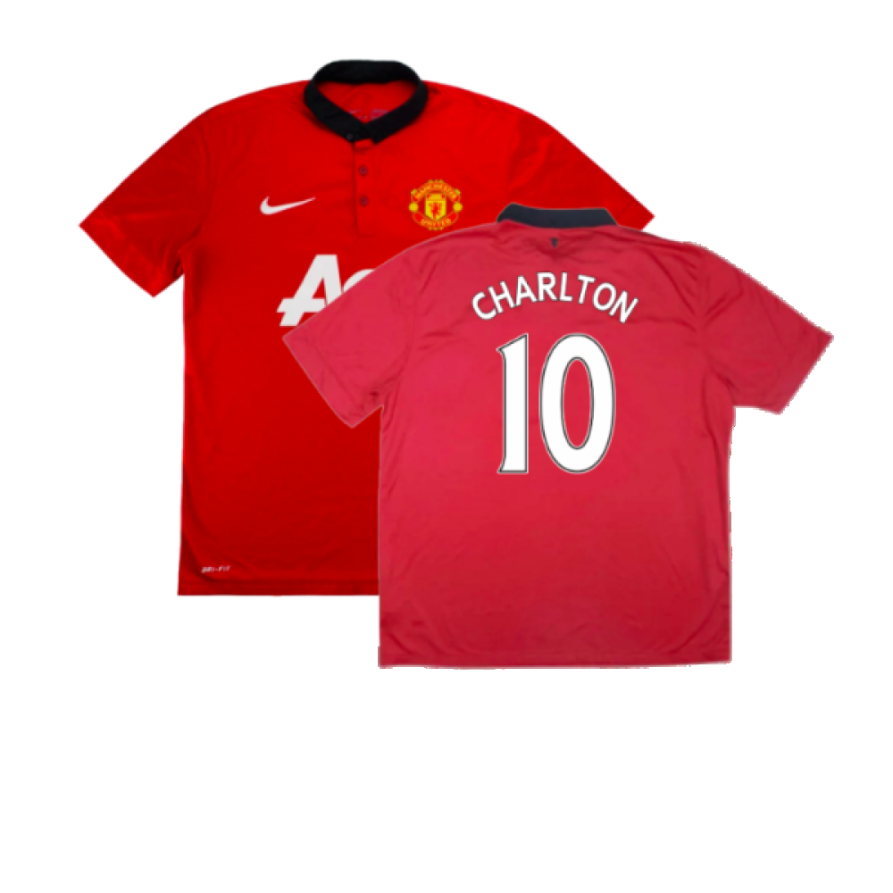 Manchester United 2013-14 Home Shirt (M) (Very Good) (Charlton 10)_0