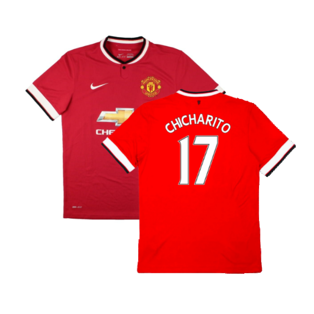 Manchester United 2014-15 Home Shirt (Very Good) (Chicharito 17)_0