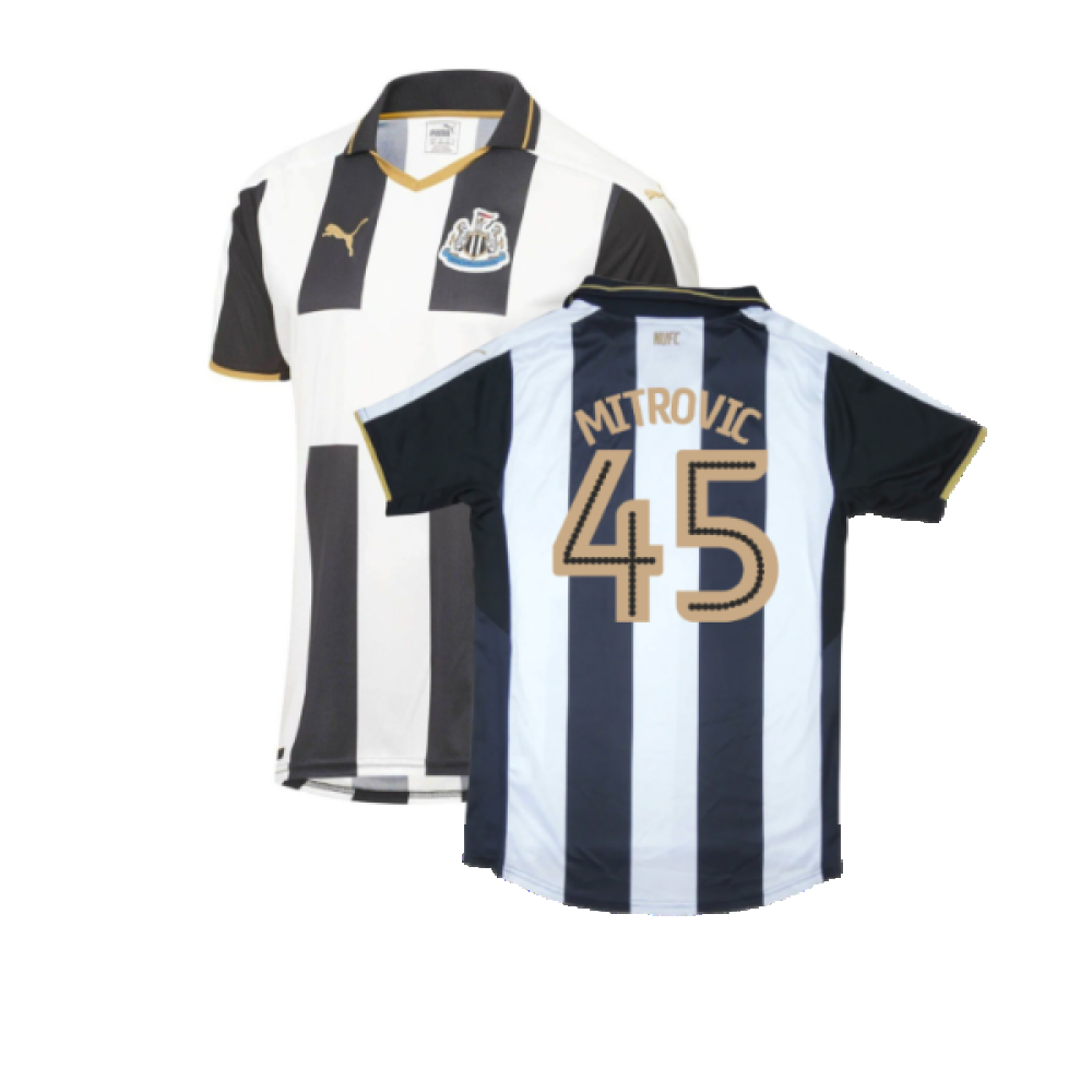 Newcastle United 2016-17 Sponsorless Home Shirt (M) (Excellent) (Mitrovic 45)_0