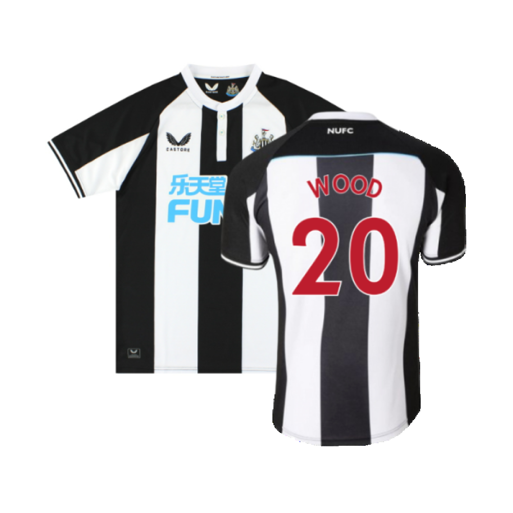 Newcastle United 2021-22 Home Shirt (M) (Mint) (WOOD 20)_0