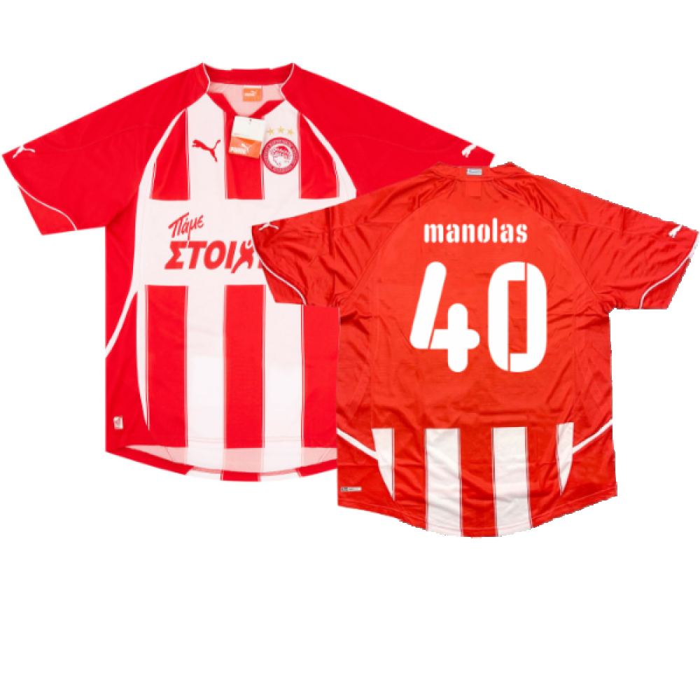 Olympiakos 2010-11 Home Shirt (M) (Good) (Manolas 40)_0