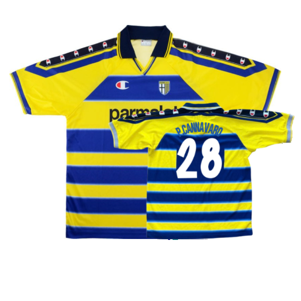 Parma 1999-2000 Home Shirt (S) (Good) (P.Cannavaro 28)_0