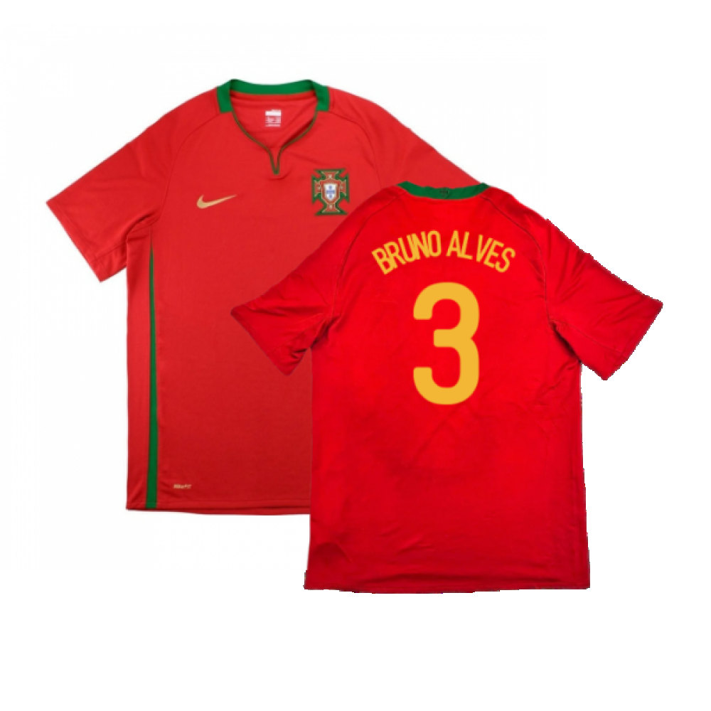 Portugal 2008-10 Home Shirt (M) (Very Good) (Bruno Alves 3)_0