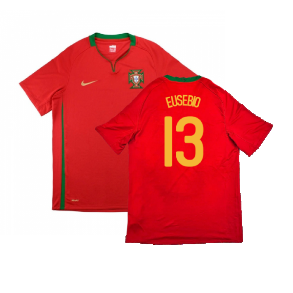 Portugal 2008-10 Home Shirt (M) (Very Good) (Eusebio 13)_0