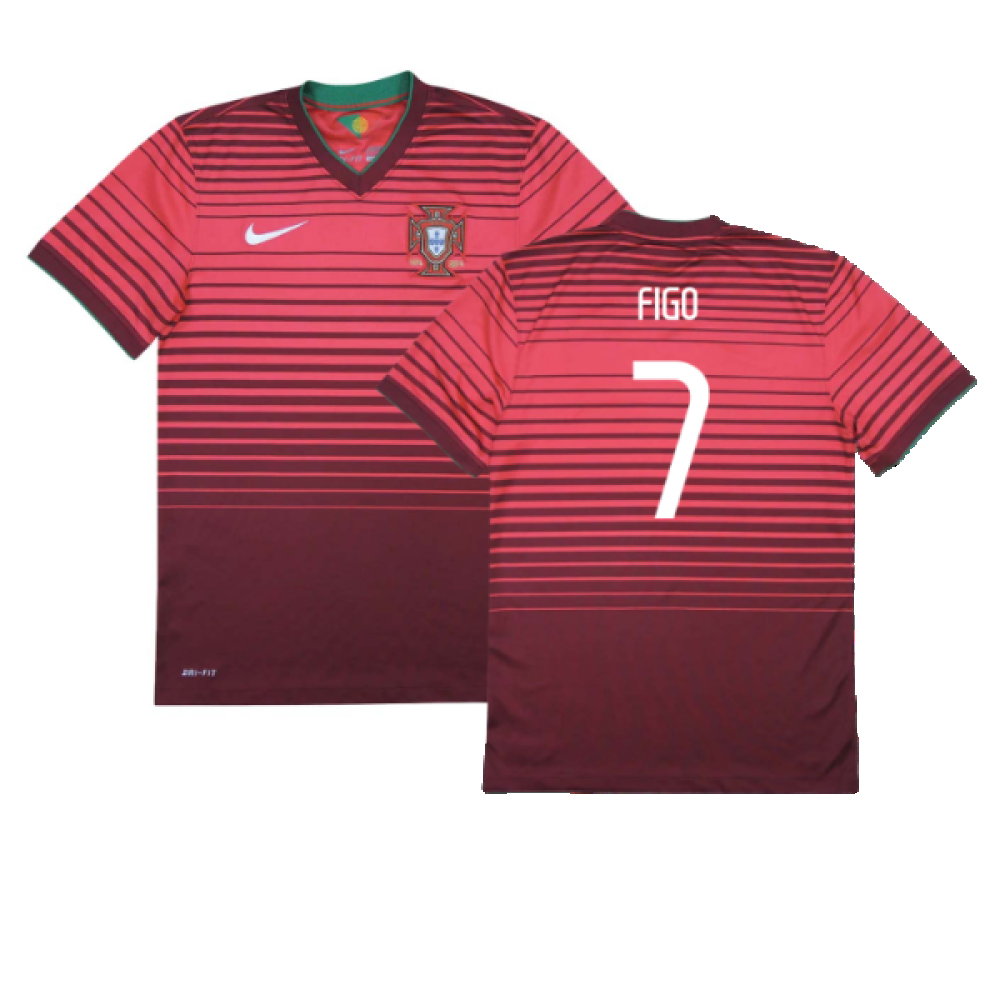 Portugal 2014-15 Home Shirt (XL) (Good) (Figo 7)_0