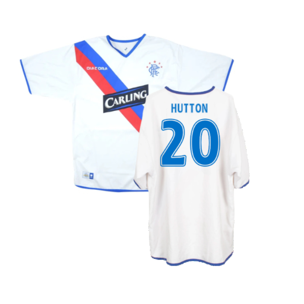 Rangers 2004-05 Away Shirt (L) (Very Good) (Hutton 20)_0