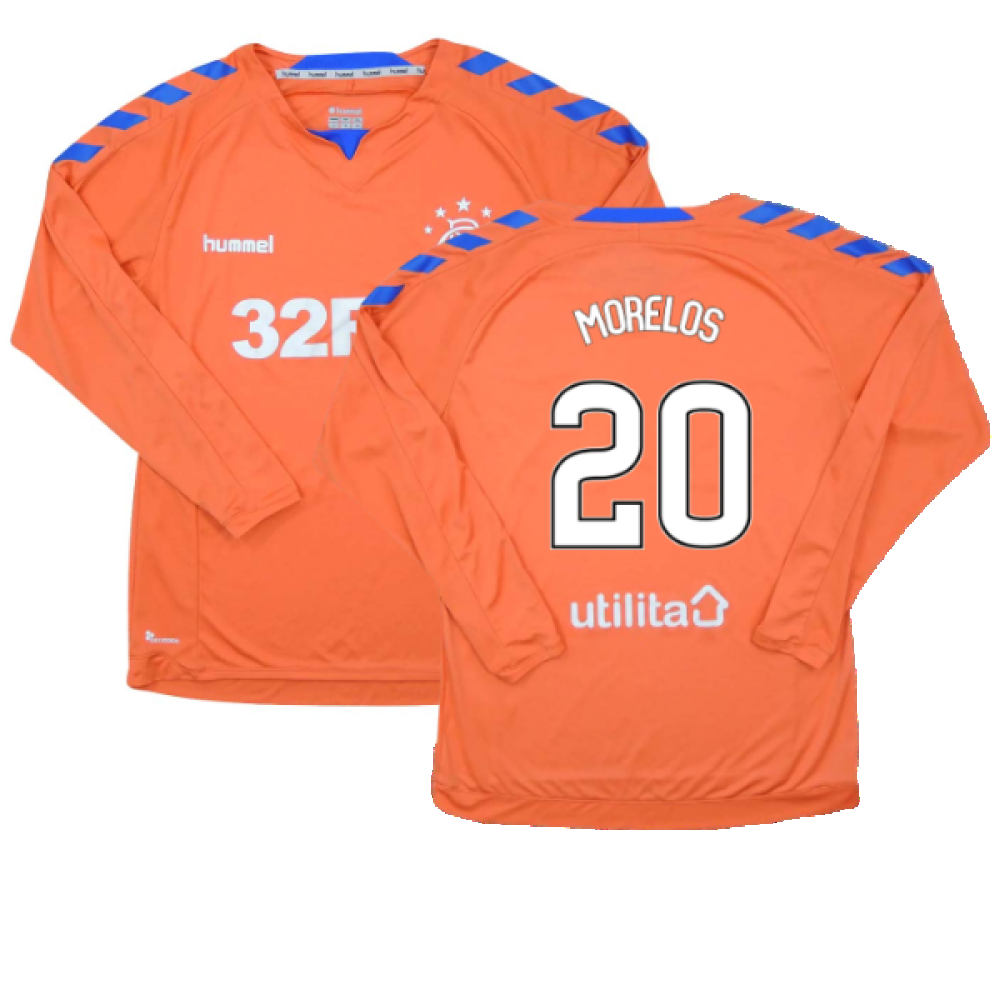 Rangers 2018-19 Long Sleeve Third Shirt (S) (Excellent) (Morelos 20)_0