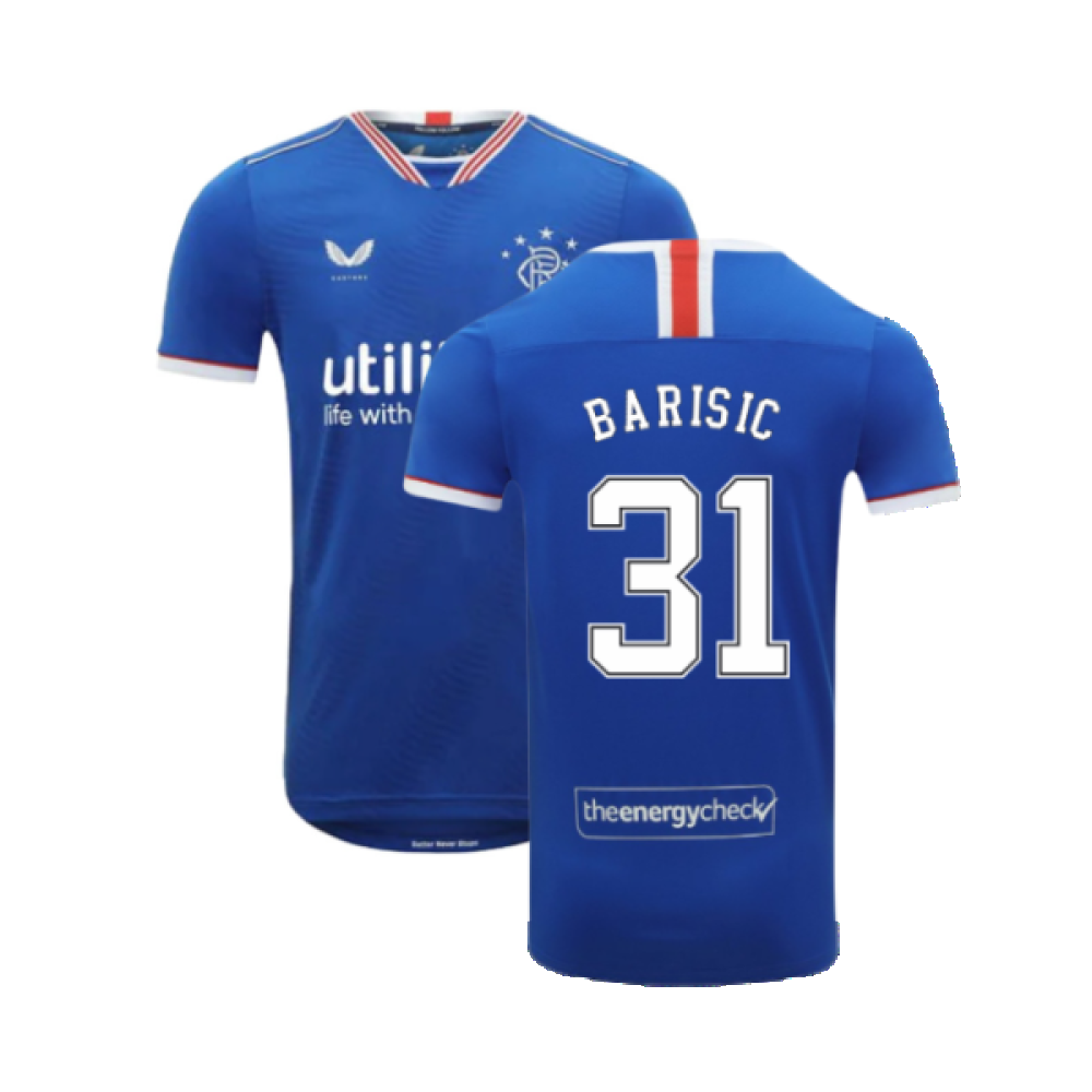 Rangers 2020-21 Home Shirt (S) (Mint) (BARISIC 31)_0