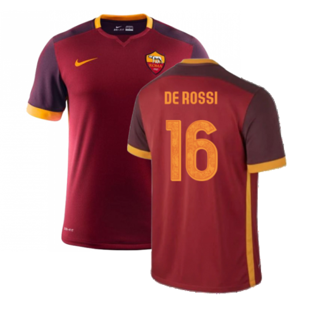 Roma 2015-16 Home Shirt (S) (Very Good) (De Rossi 16)_0