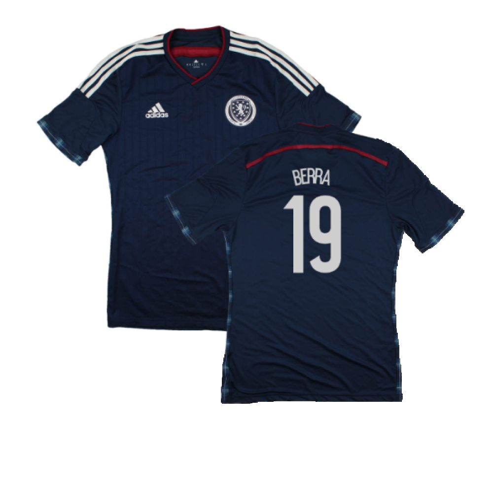 Scotland 2014-15 Player Issue Home Shirt (M) (Excellent) (Berra 19)_0