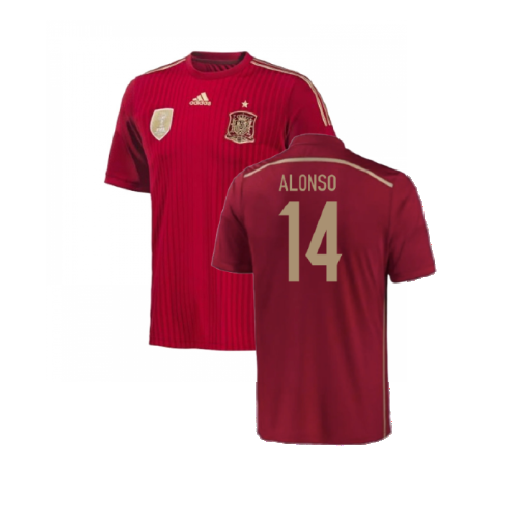 Spain 2015-16 Home Shirt (Excellent) (Alonso 14)_0