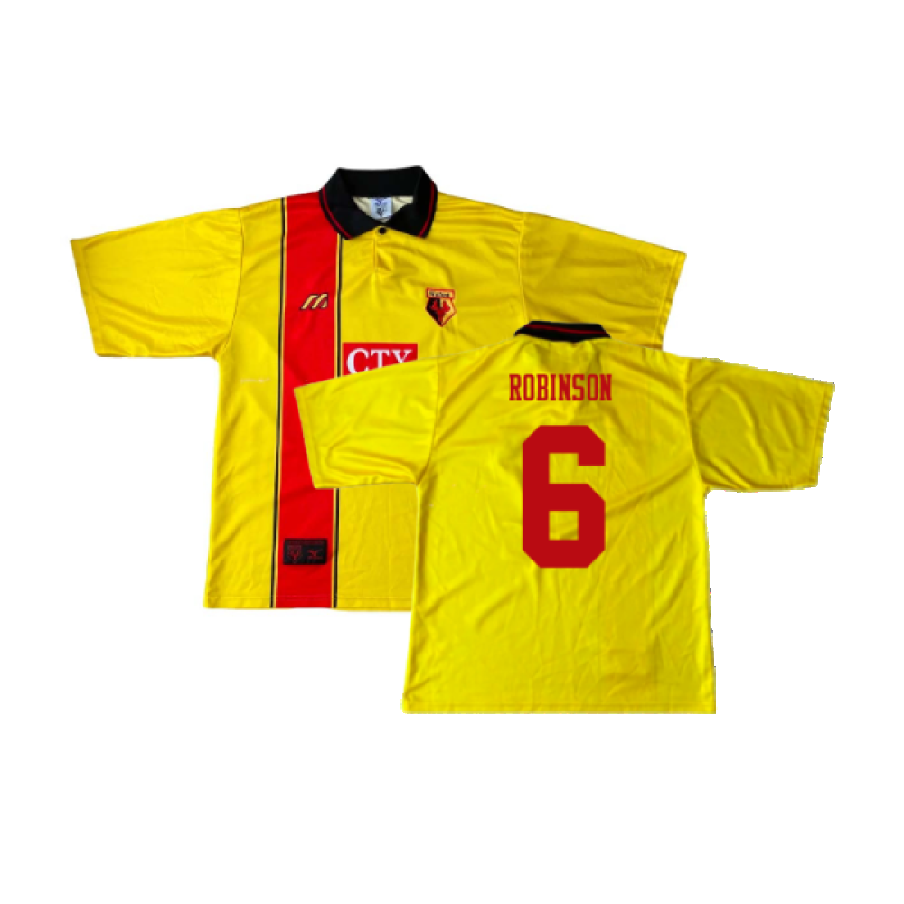 Watford 1997-98 Home Shirt (XL) (Excellent) (Robinson 6)_0