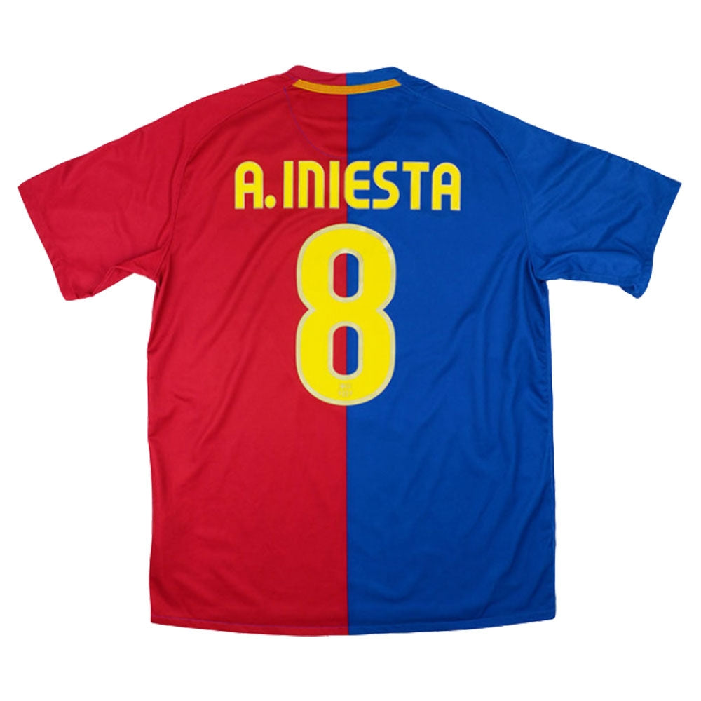 2008-2009 Barcelona Nike Home Shirt (A.INIESTA 8) (Good)_0