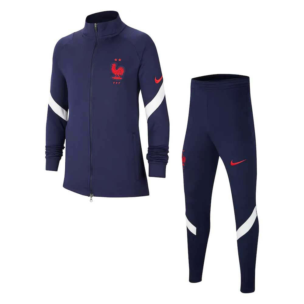 2020-2021 France Nike Dry Strike Tracksuit (Navy) - Kids_0